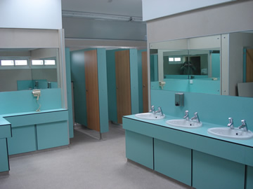 View of inside Toilet Block